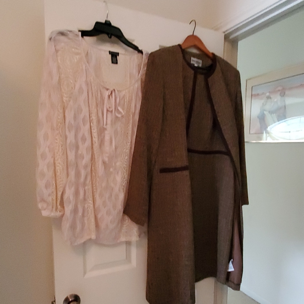 1X Polyester top & Dress/Jacket Set Sz. 14